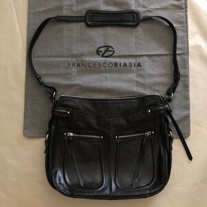 Black leather crossbody bag – Biasia Made in ITALY *NEW